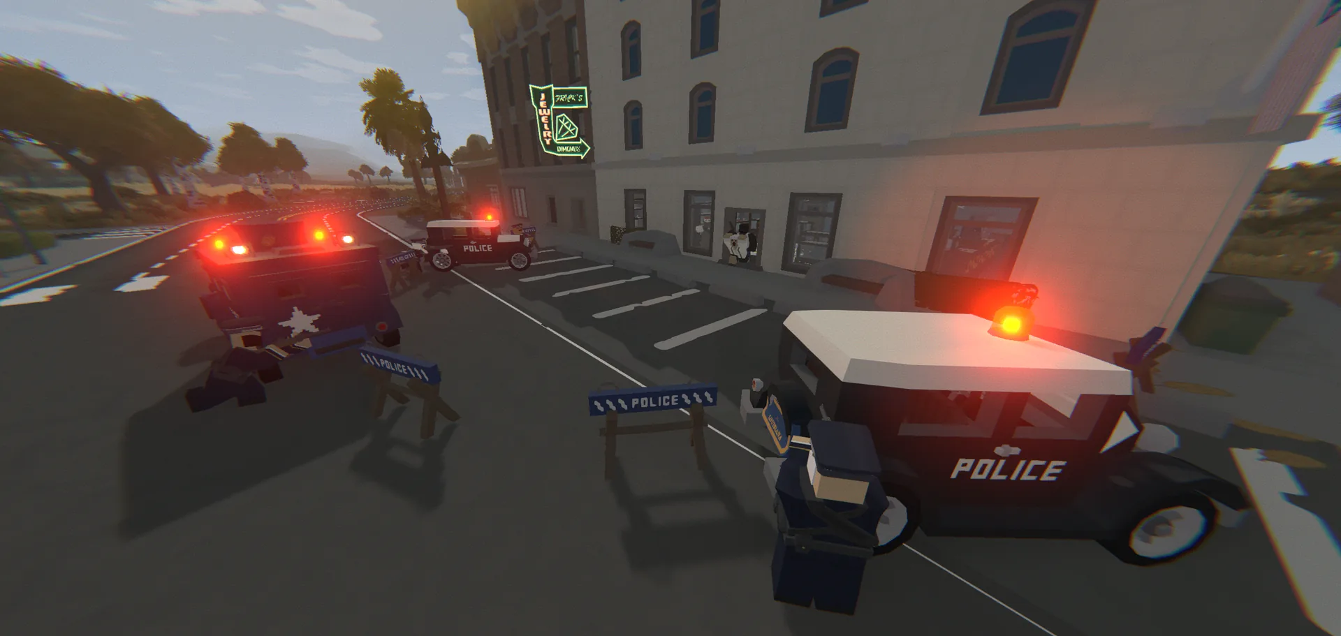 Police responding to a robbery